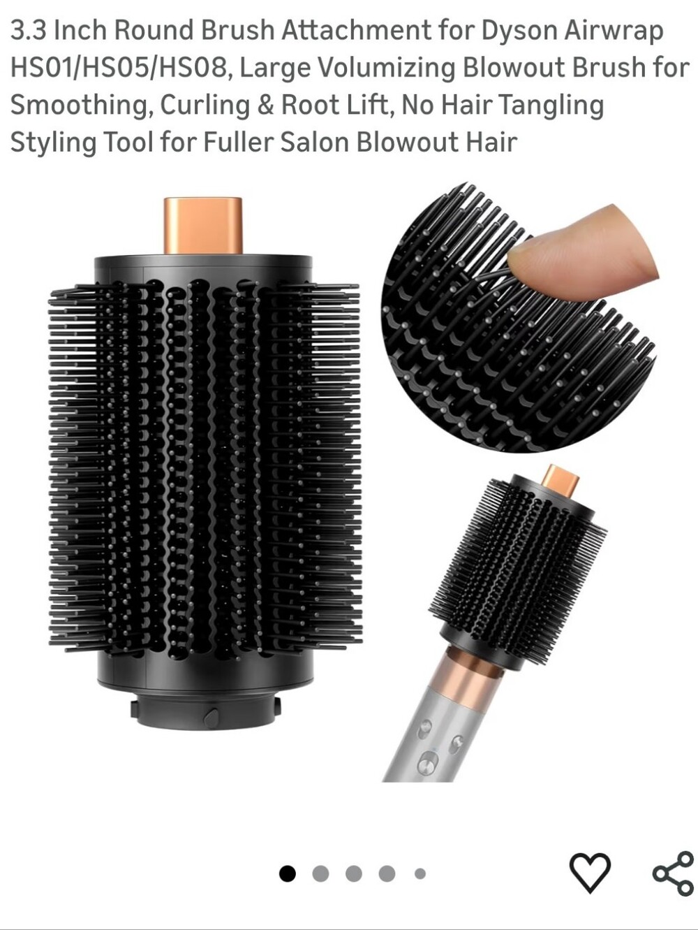3.3 Inch Round Brush Attachment for Dyson Airwrap